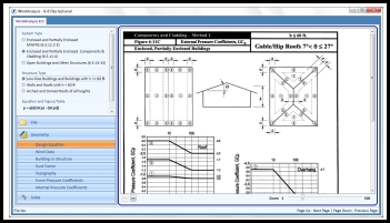 Quickly calculates wind pressures and forces per ASCE 7-10 and 7-05 codes. Complete automation of the ASCE code makes a tedious task a breeze!